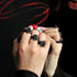 Emerald, Oversized & Oval Collection - Silicone Rings with Metal Frame - Set of 3